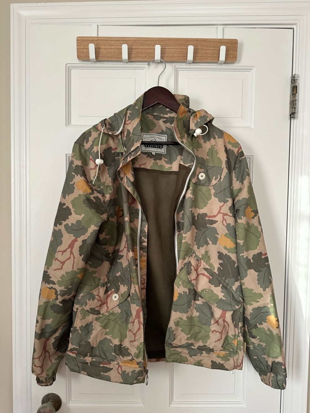 Penfield Men's Camo Hooded Field Jacket in Olive and Tan